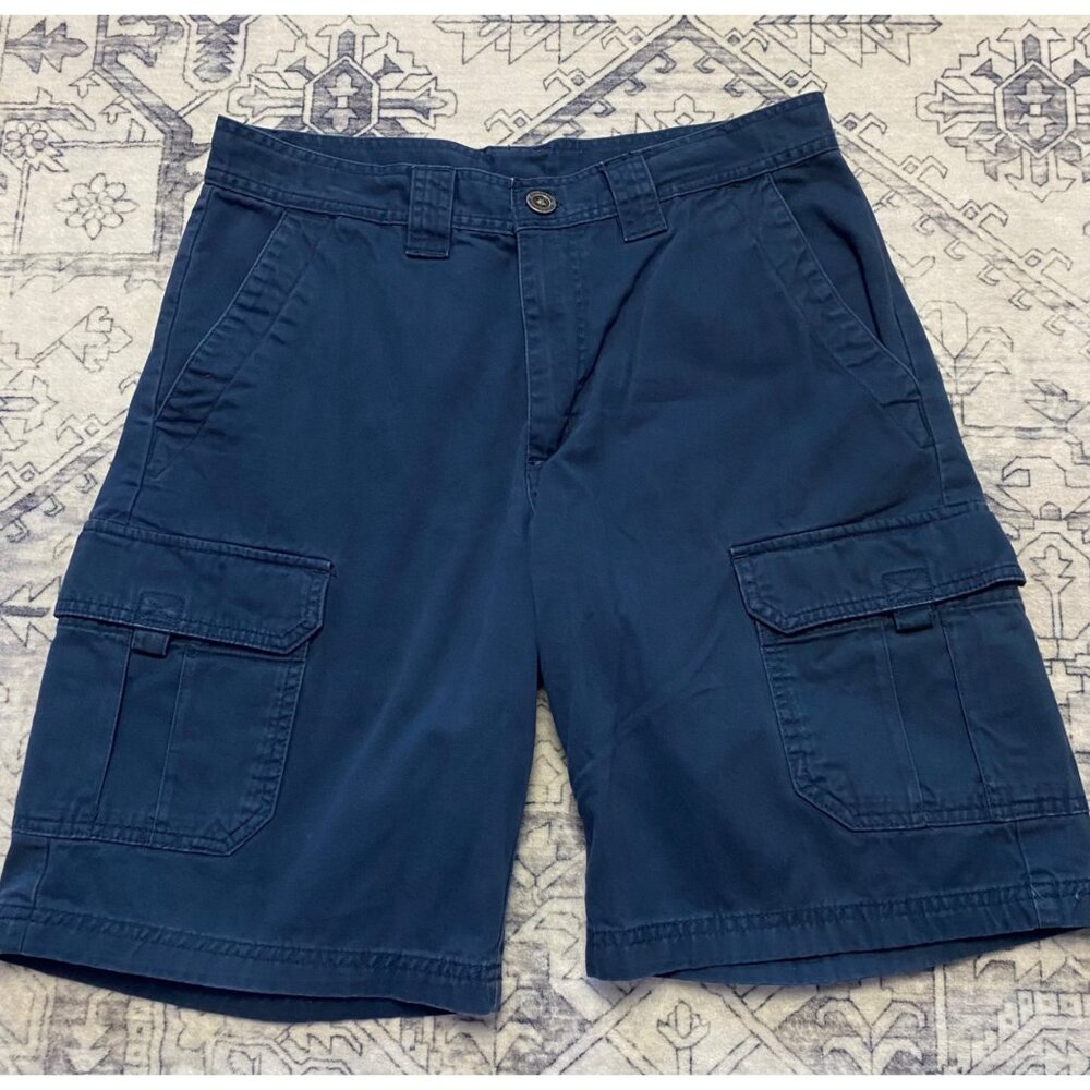 Columbia Mens Navy Cargo Shorts‎ Size 32 Blue 100% Cotton Durable & Lightweight